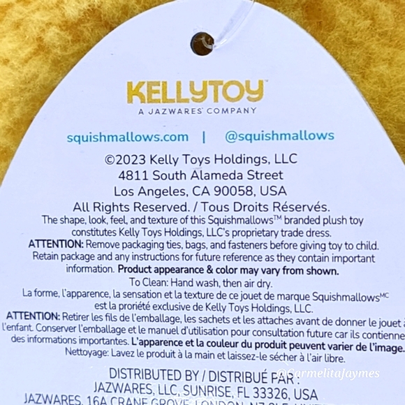WEBB 🐥 Yellow Chick FuzzAMallow Easter 2023 Squishmallow NWT business & money - Picture 10 of 11